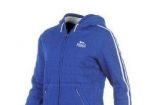 Lonsdale Quilted Hoody Ladies Blue/White